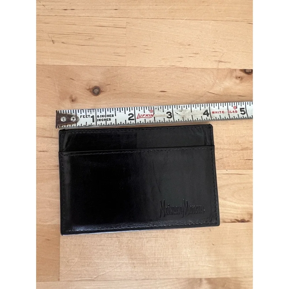 Neiman Marcus Slim Card Case Business Card Case, Wallet Black 4
